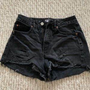 Black Denim Shorts